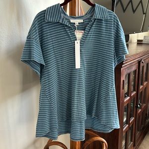Jane + Delancey cotton short sleeve swing shirt (M) NWT